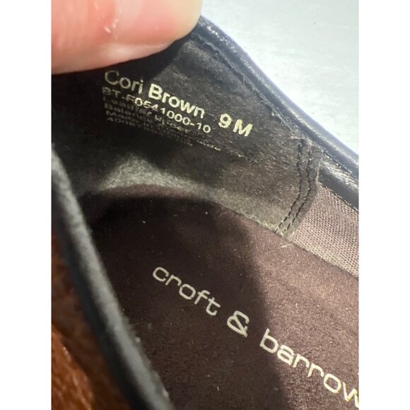 Croft & Barrow Shoes Brown Leather Flats Slip On Size 9 - Picture 8 of 8